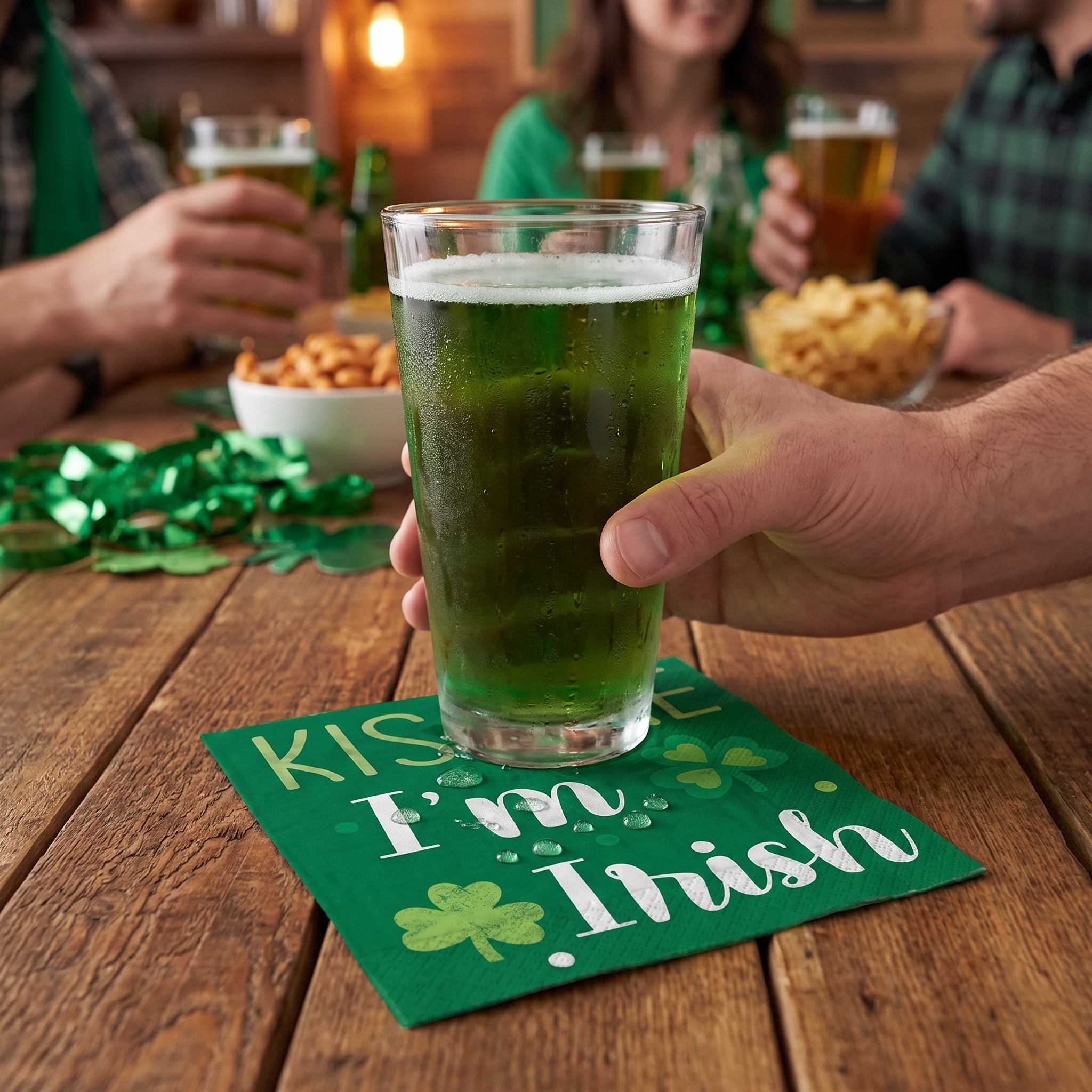 St. Patrick's Day Irish Blessings Beverage Napkins - 5 In. X 5 In.