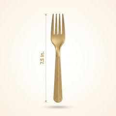 Elegant Gold Plastic Forks - 16 Count