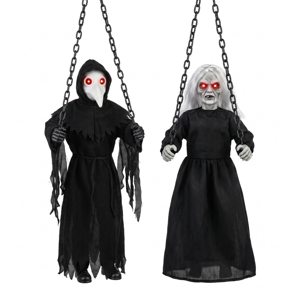 Creepy Animated Hanging Doll Figure - 53 Inches