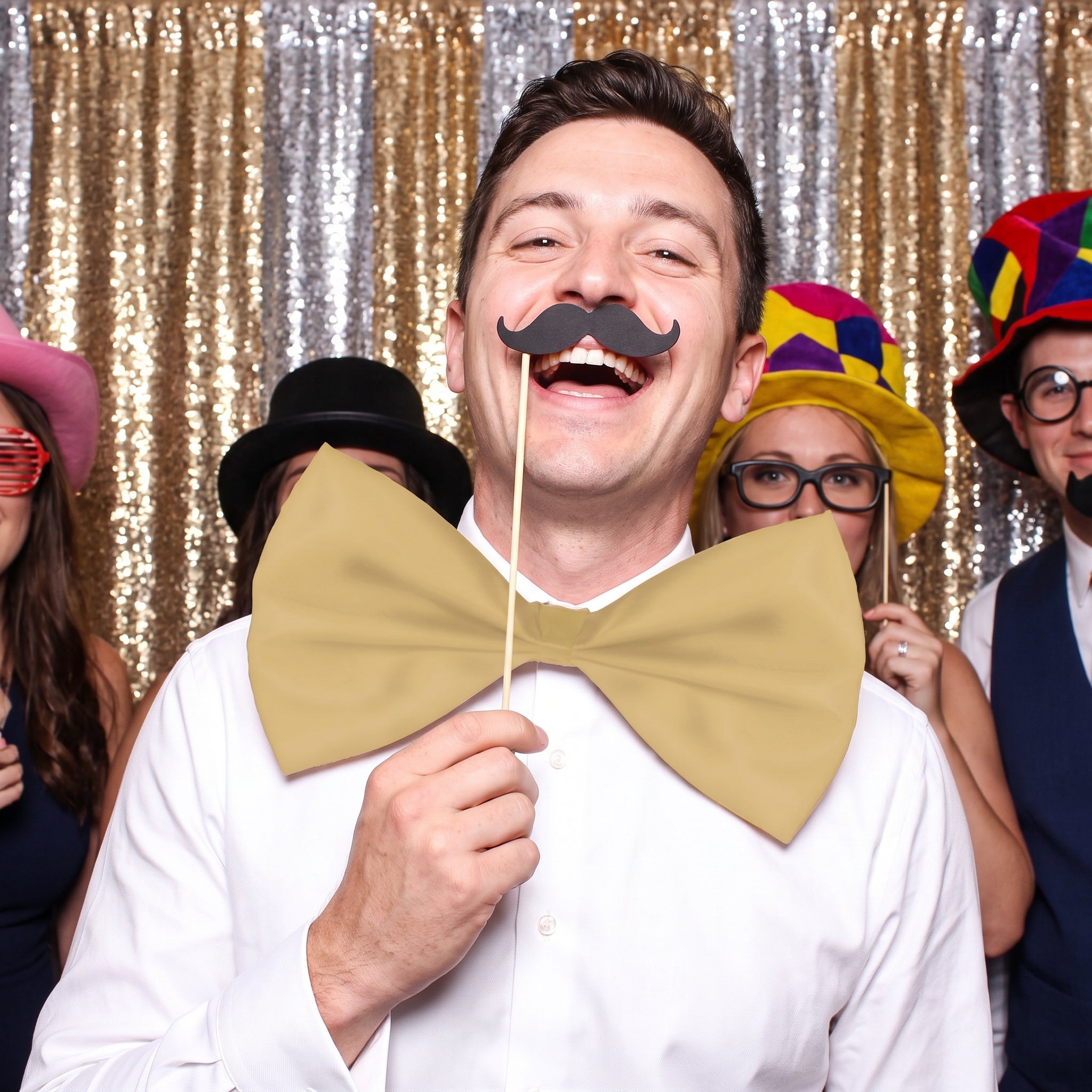 Dapper Gold Bow Tie Costume Accessory