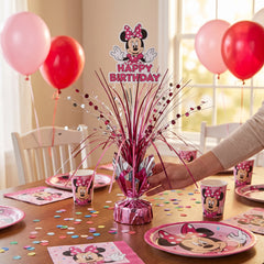 Disney Minnie Mouse "Happy Birthday" Metallic Centerpiece Spray