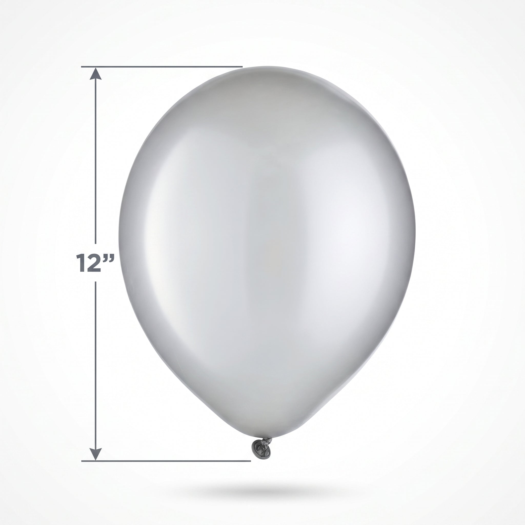 Pearl Black Silver Latex Balloon - 12in Bulk