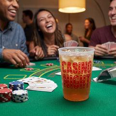 Roll the Dice Casino Frosted Stadium Cups - 14oz, 8-Pack