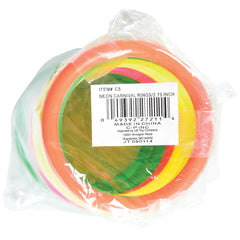 Neon Carnival Rings/2.75 Inch