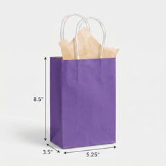 Elegant Purple Kraft Gift Bag