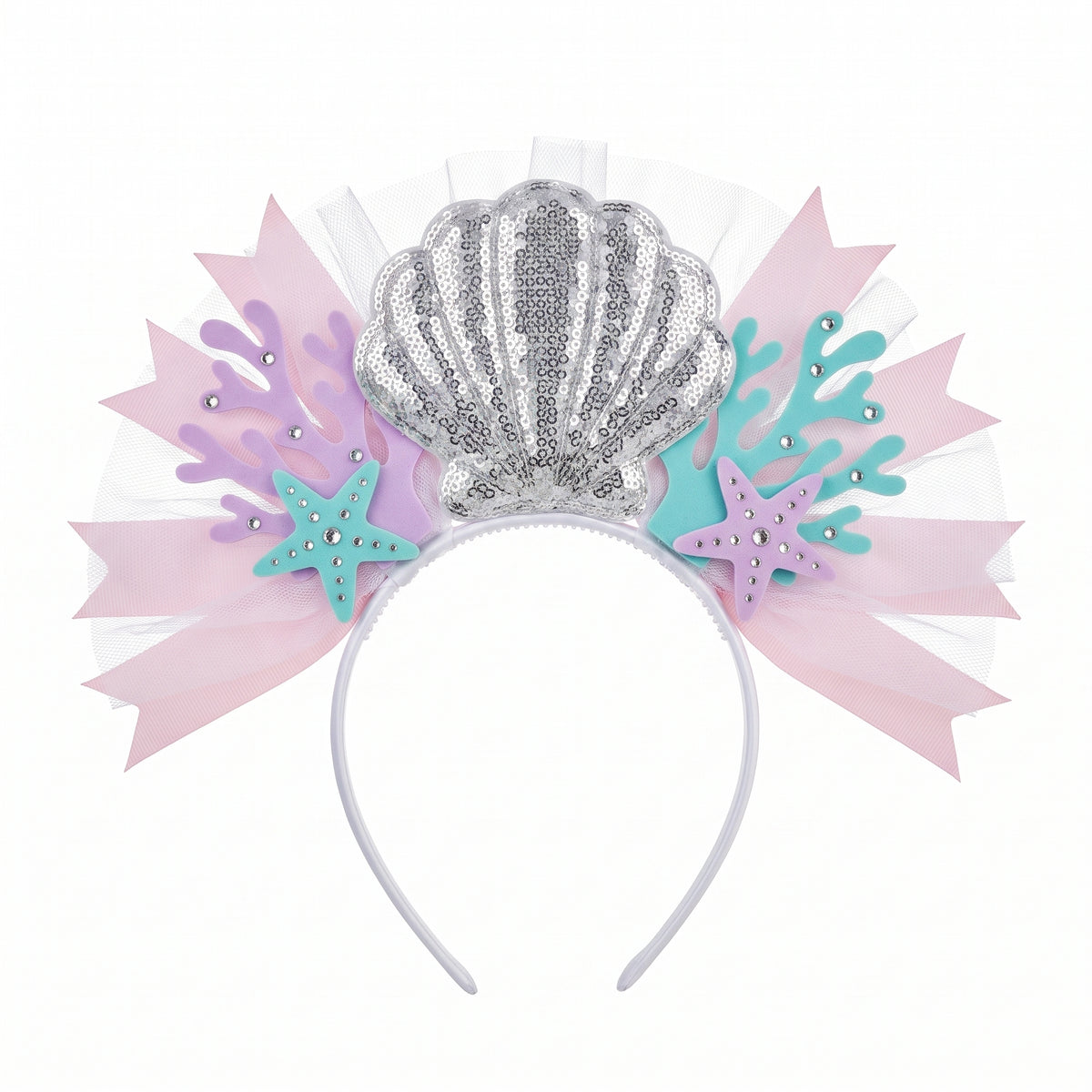 Shimmering Mermaid Seashell Deluxe Headband