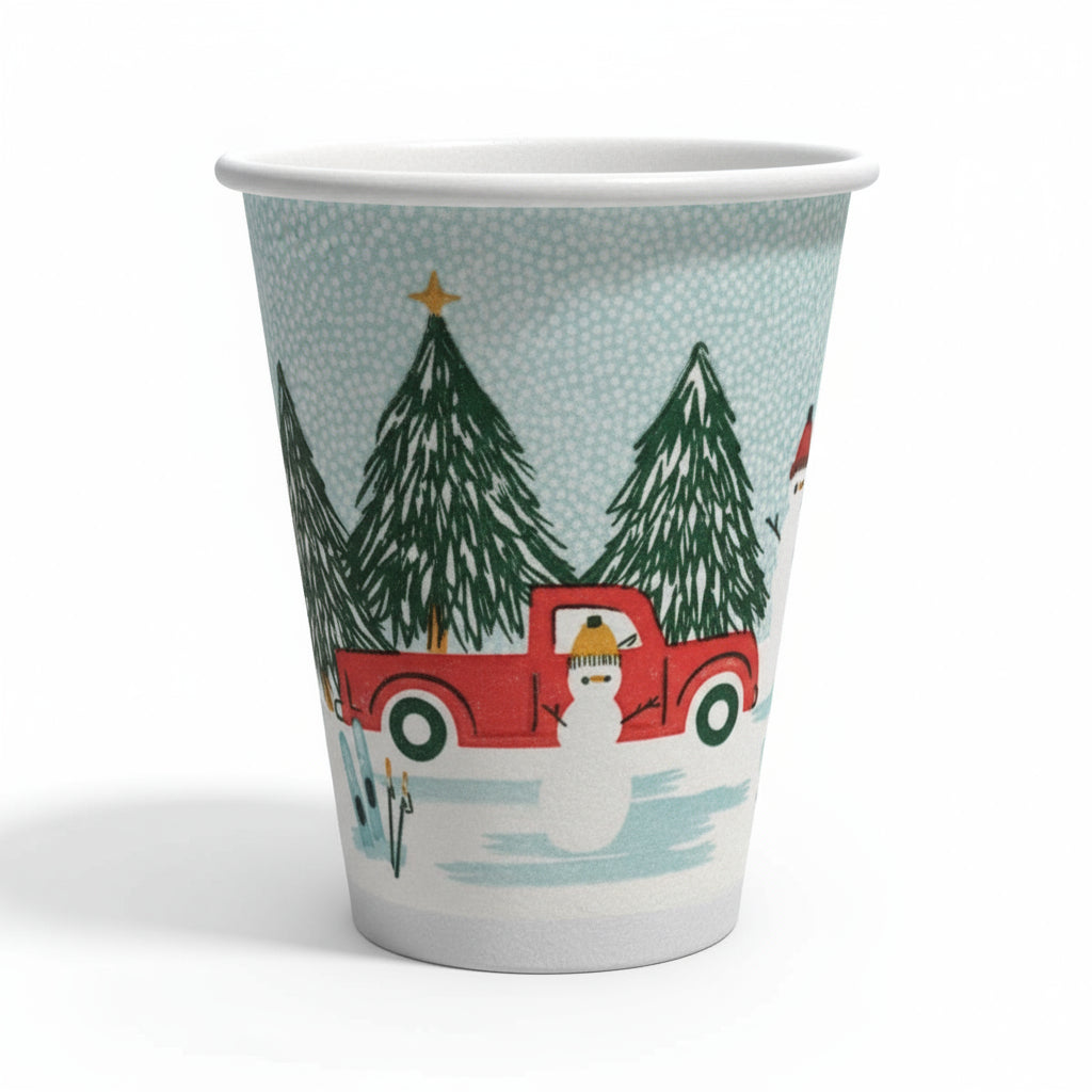 12 Oz. Dixie Winter Design Insulated Hot Cups | 960 Count