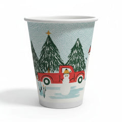 12 Oz. Dixie Winter Design Insulated Hot Cups | 960 Count