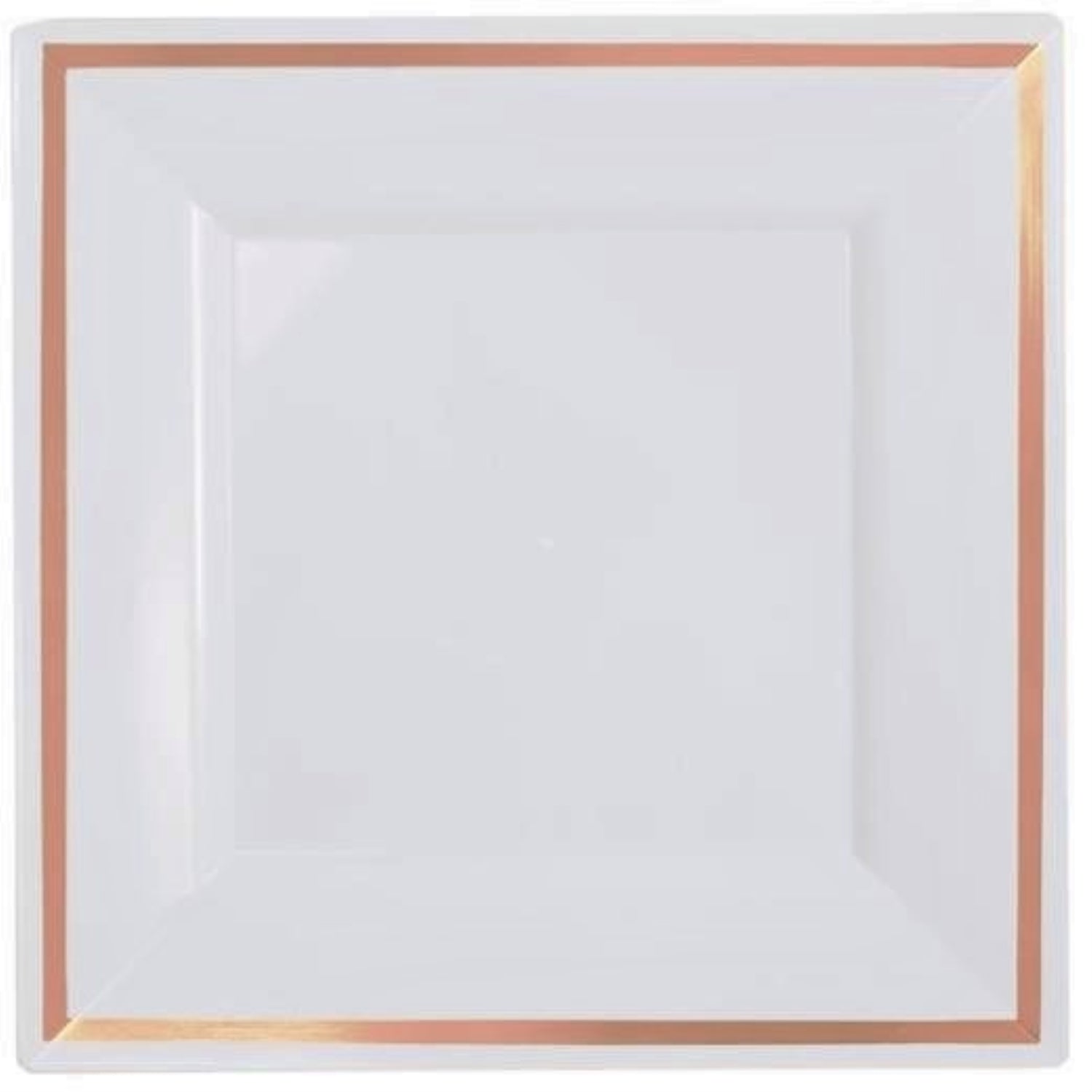 60 Piece Rose Gold Square Plates Set | 7.25 In. & 10 In.