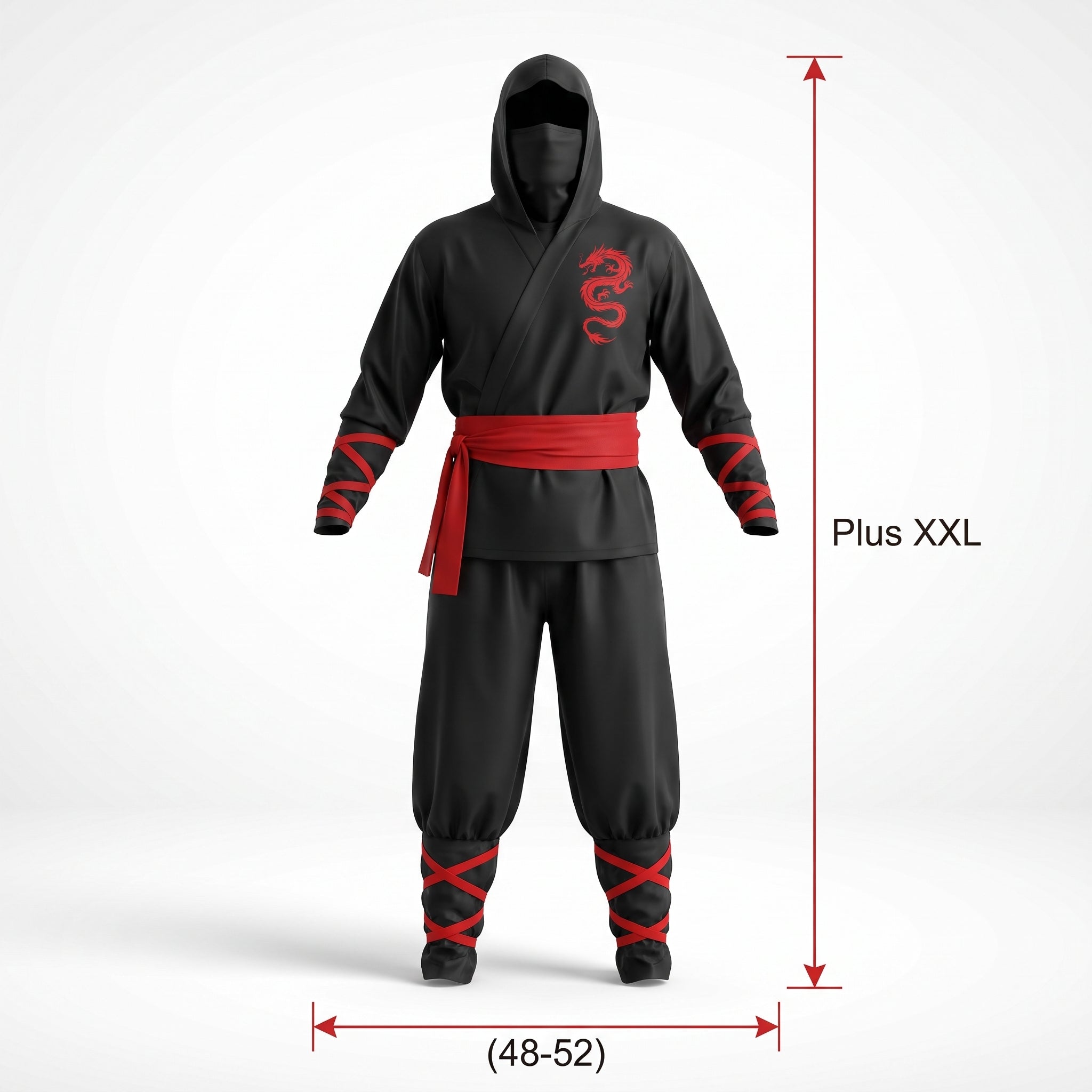 Ninja Assassin Men's Plus XXL Halloween Costume