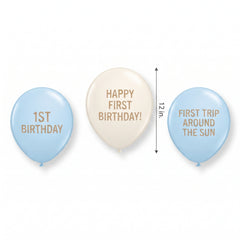 Baby's First Birthday Latex Balloons - 12" Printed, 6-Pack