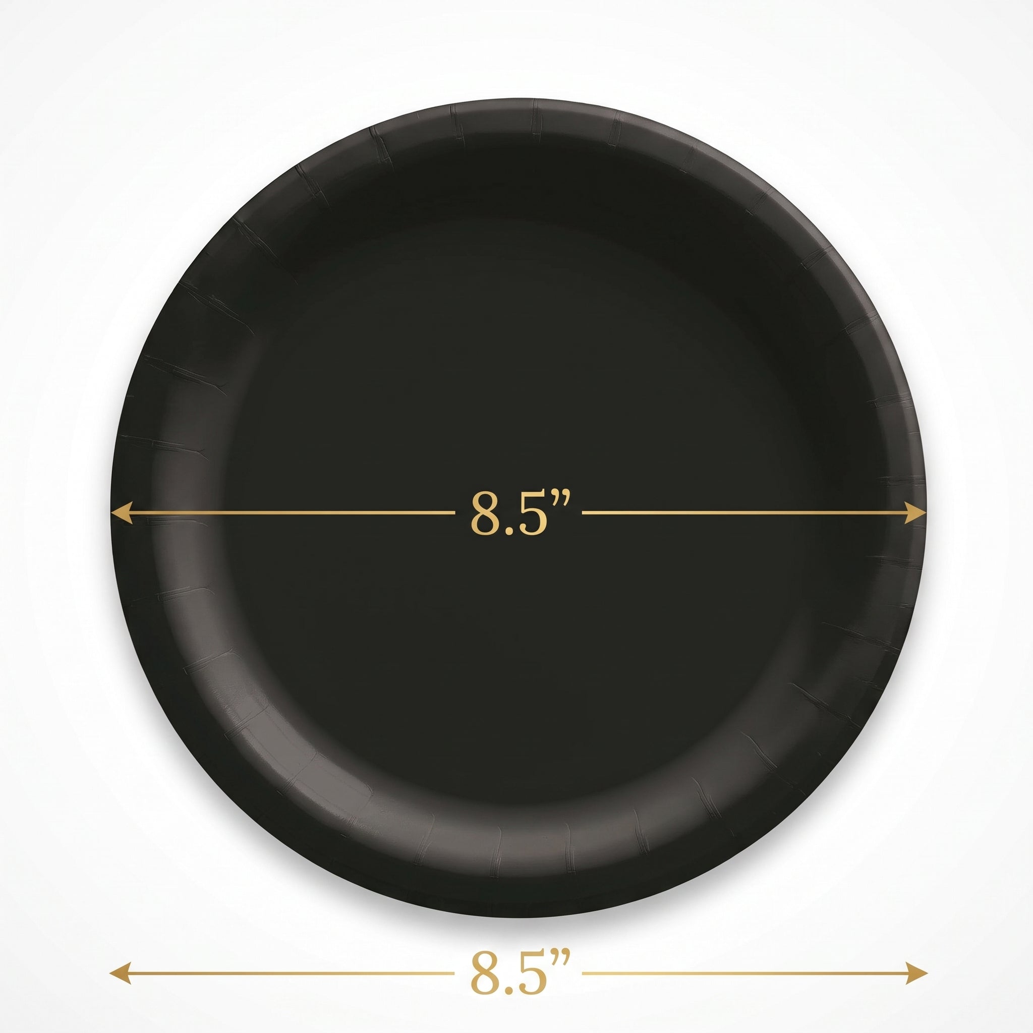 Black Go Brightly 8.5" Round Paper Plates - 16 Count