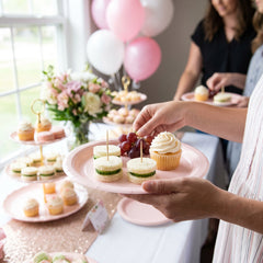 New Pink Round Paper Plates - 8.5" | 50 Count
