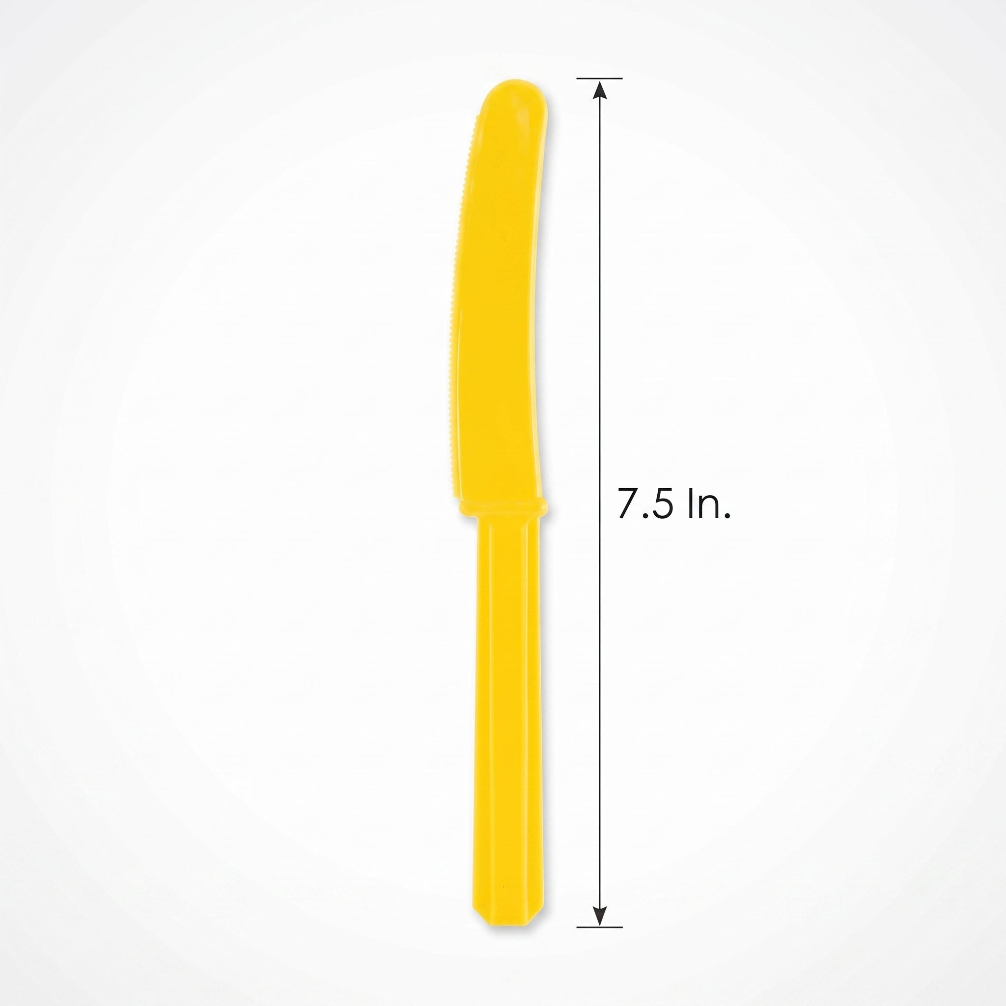 Yellow Sunshine Plastic Knives - Economy Pack - 7.5 in.