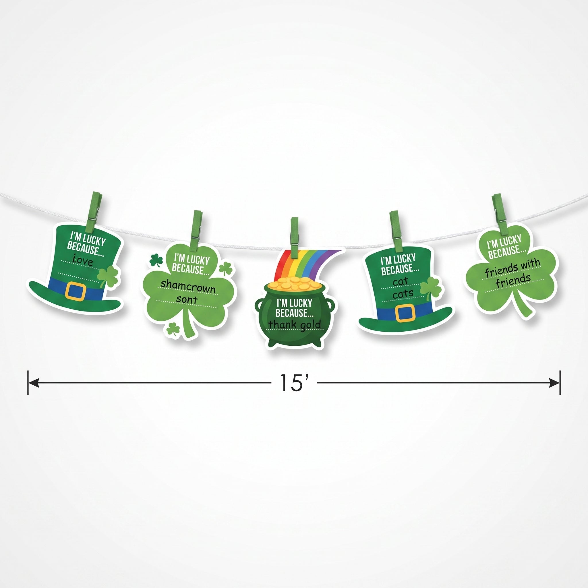 Lucky Paper Garland for St. Patrick's Day