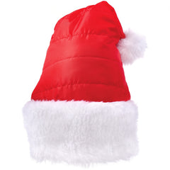 Festive Red Puffer Santa Hat