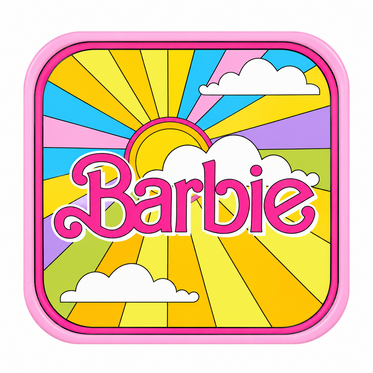 Vintage Barbie 7" Square Paper Plates