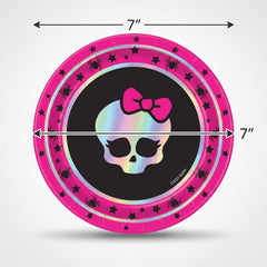 Monster High 7" Iridescent Paper Plates