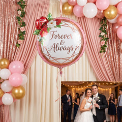 Forever & Always Floral Foil Balloon Garland