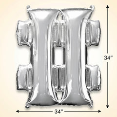 Silver Star Metallic Foil Balloon