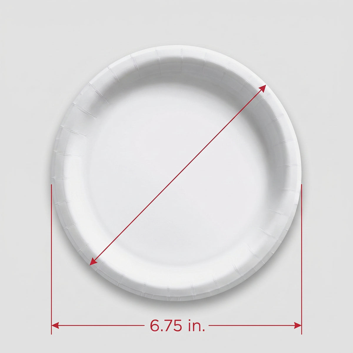 Classic White 6.75" Round Paper Plates - 16 Count