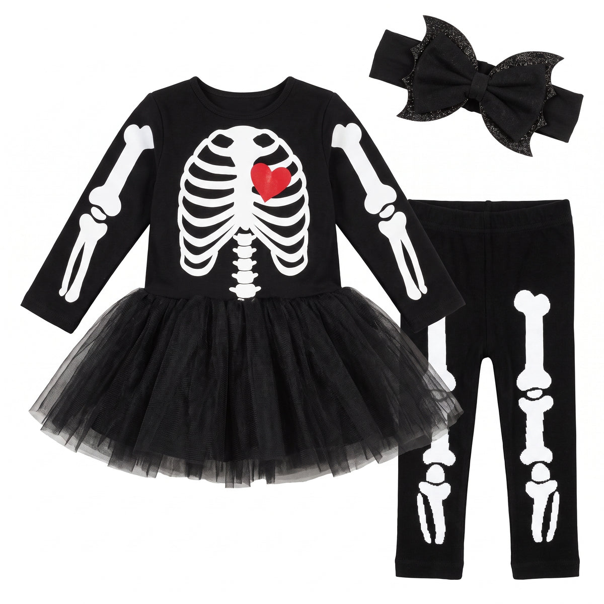 Infant Skeleton Tutu Halloween Costume