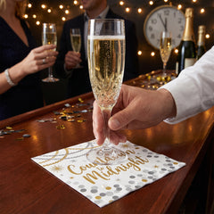 Midnight Hour New Year's Eve Beverage Napkins - 5 In. X 5 In.