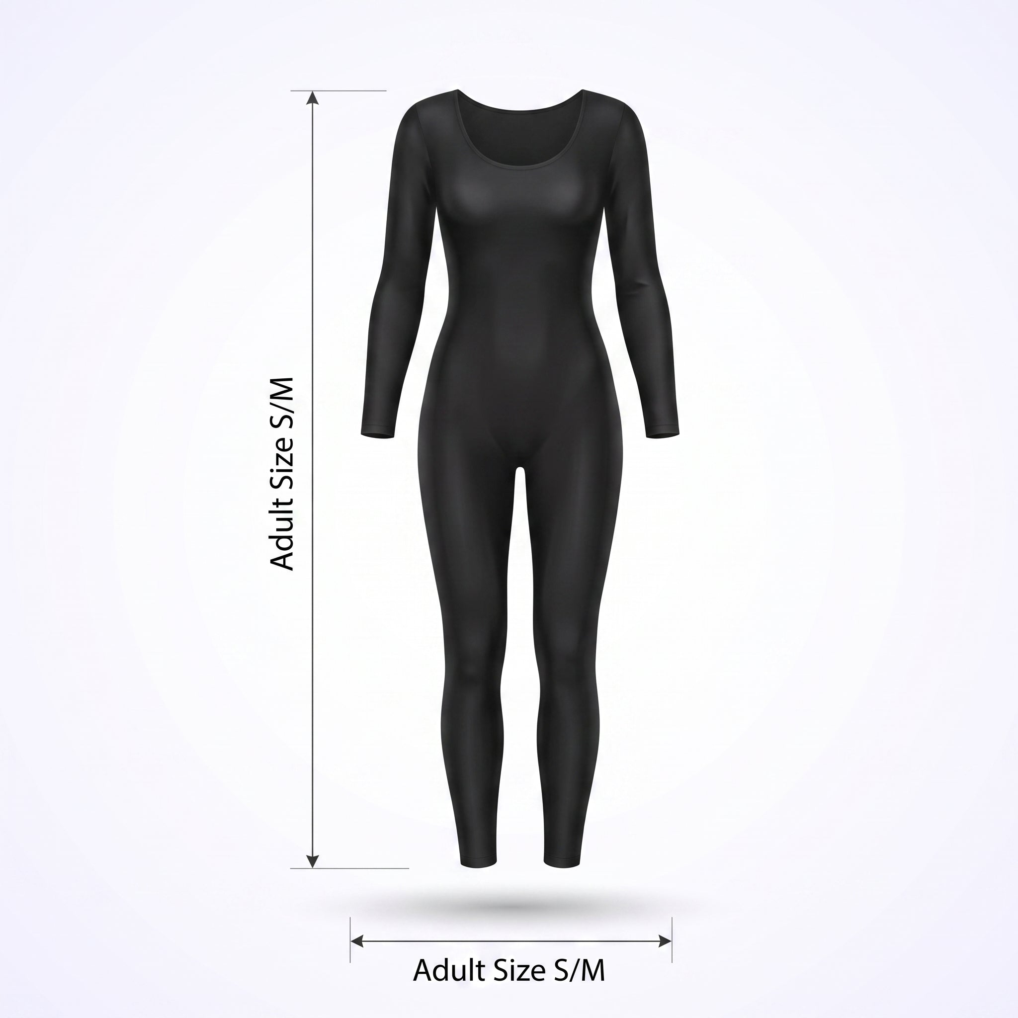 Sleek Black Catsuit Halloween Costume - Adult Size S/M