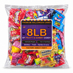 8 lb Halloween Candy Variety Pack - fruity and gummy fun size candy