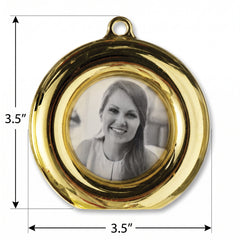 Elegant White Gold Balloon Weight Photo Frame