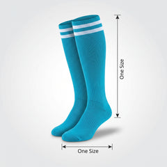 Turquoise Athletic Knee-High Socks for Team Spirit
