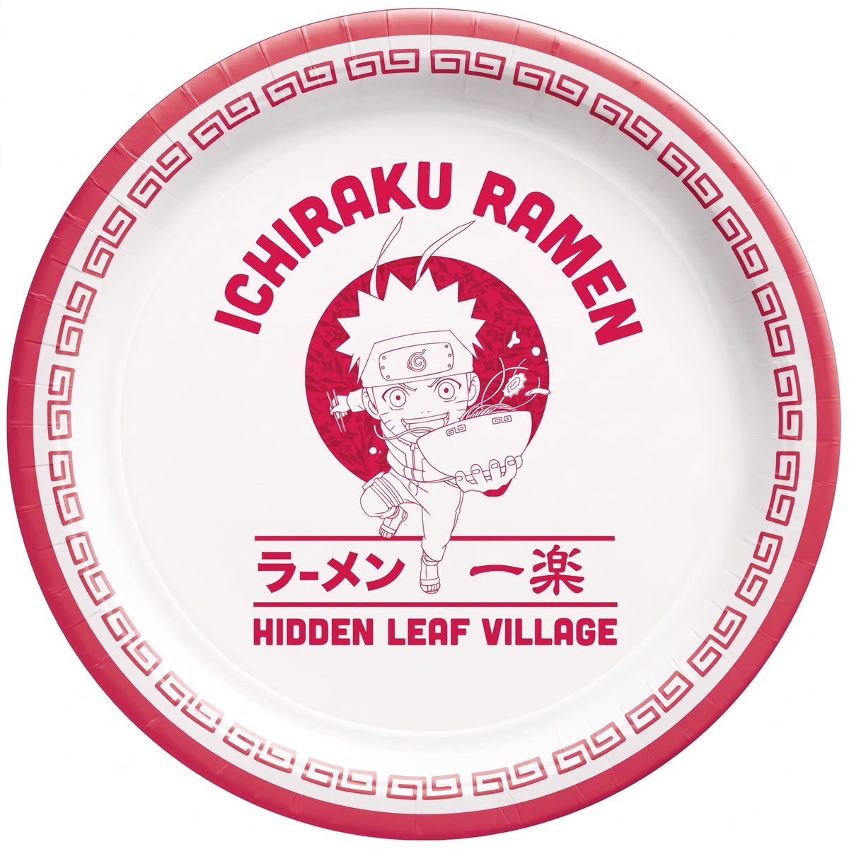 Naruto Themed 7" Round Paper Plates - Set of 8