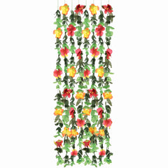 Vibrant Luau Floral Hanging Curtain Decoration