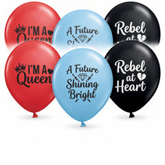Disney Descendants 4 Latex Balloons, 12-Inch, 6-Pack for Kids Birthday Party
