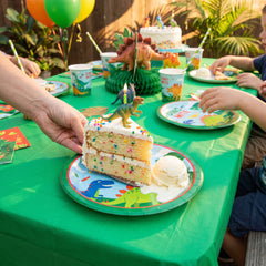 Dino-Mite Dinosaur Birthday Party Plates - 9" Round, 8 Pack