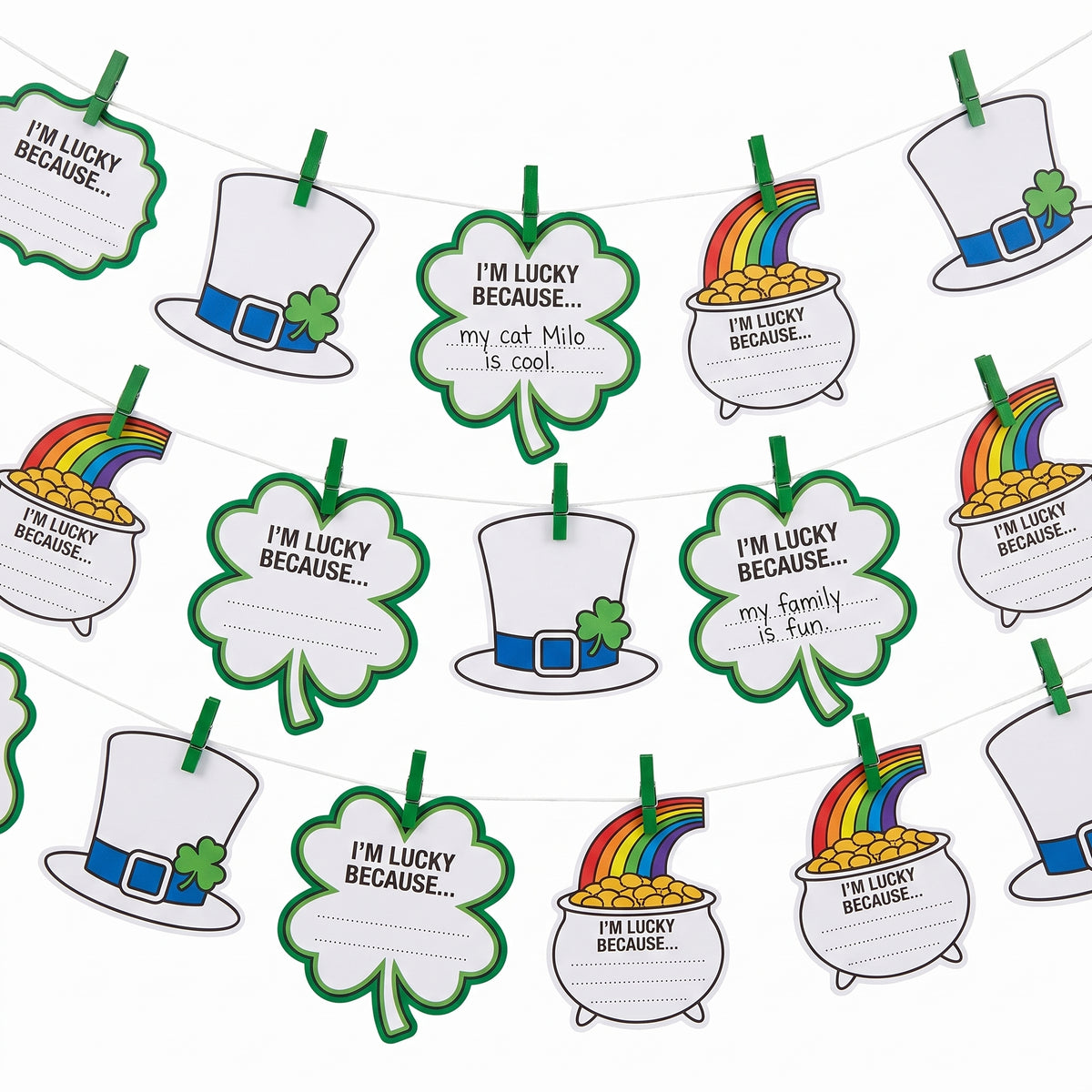Lucky Paper Garland for St. Patrick's Day