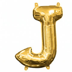 Gold Foil Letter "J" Balloon - Air Filled