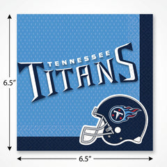 Tennessee Titans NFL Lunch Napkins - 6.5 In. x 6.5 In.