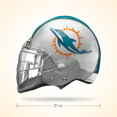Miami Football Helmet Foil Super Shape Balloon -21 inch