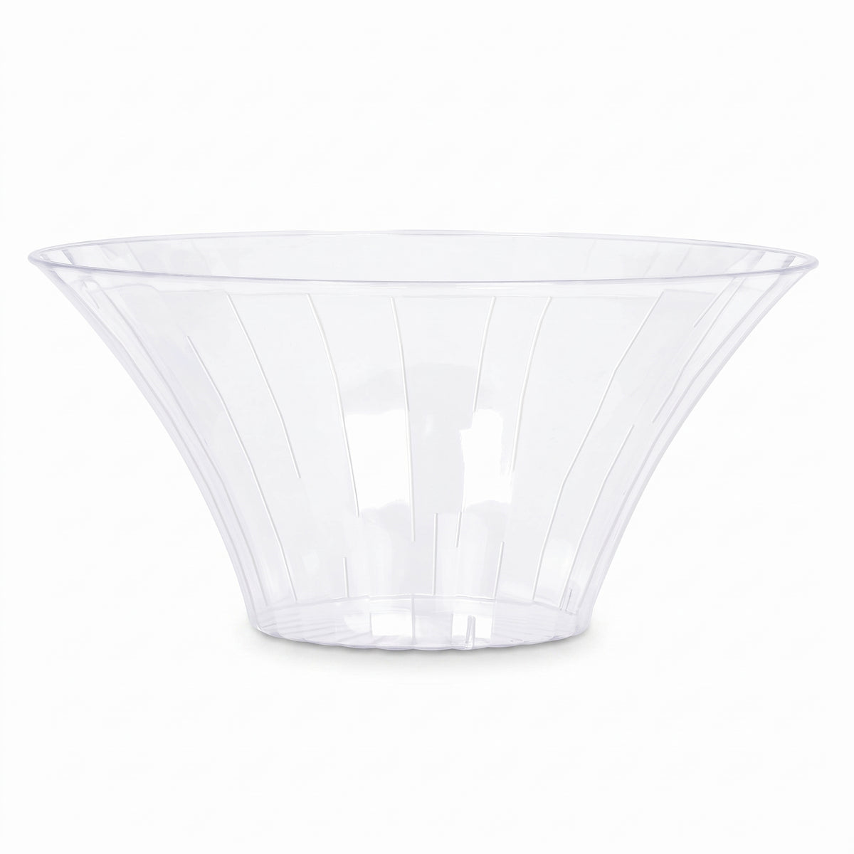 Medium Flared Clear Plastic Serving Bowl - 30 oz