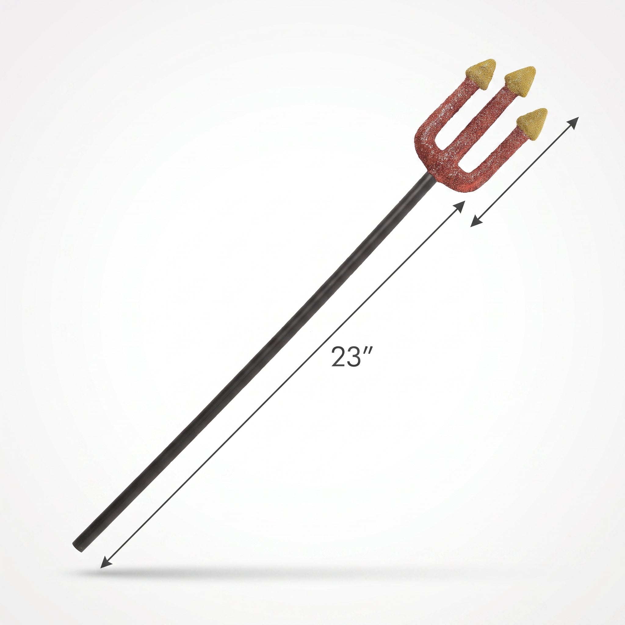 Glitter Devil Pitchfork Costume Accessory, Red/Gold, 23-Inch