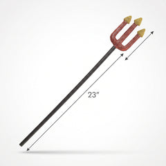 Glitter Devil Pitchfork Costume Accessory, Red/Gold, 23-Inch