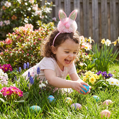 Pom Pom Bunny Ears Headband