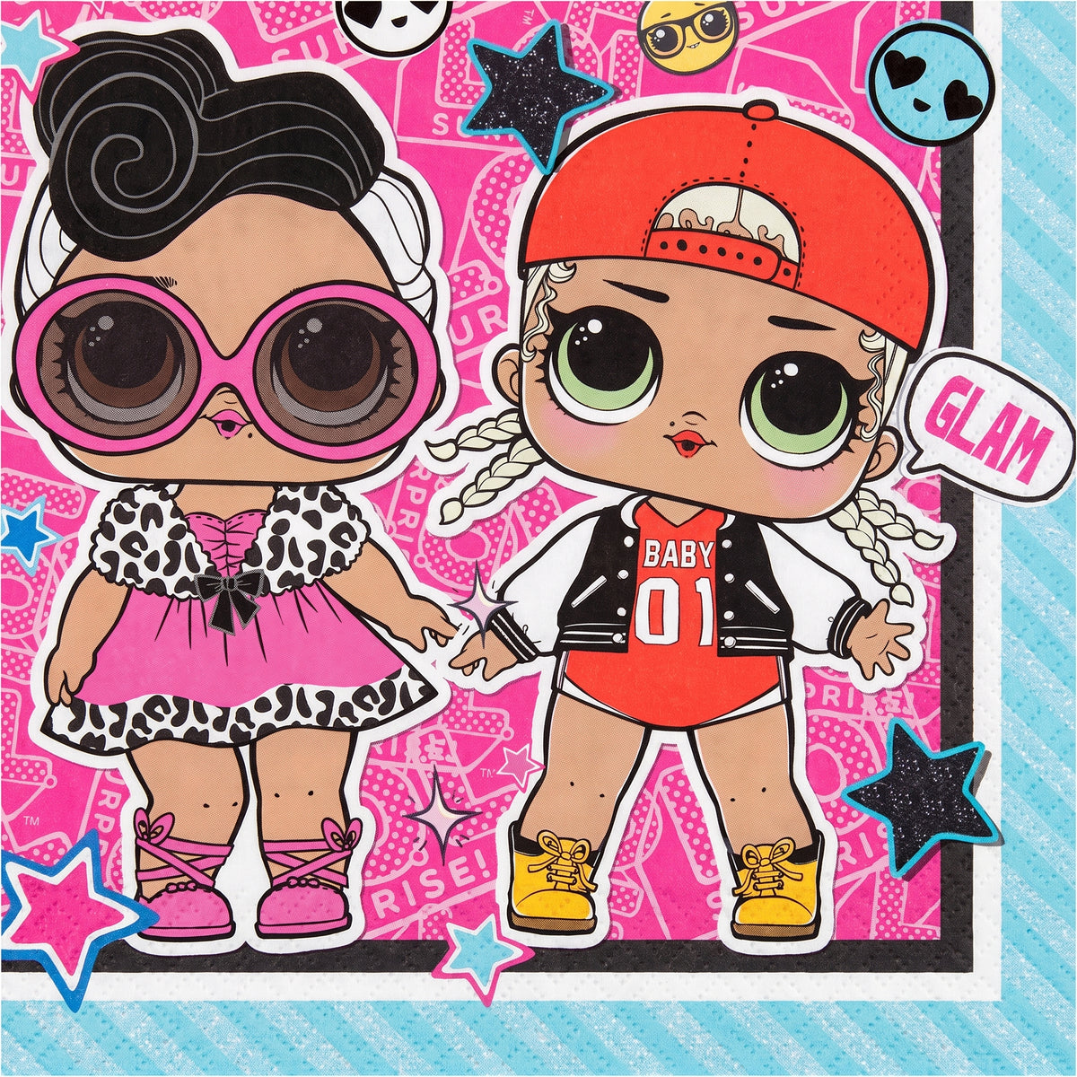 L.O.L. Surprise! 'Together 4 Eva' Lunch Napkins - 6.5 In. x 6.5 In. - Pack of 16