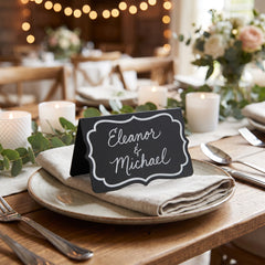 Customizable Chalkboard Tent Cards - 4-Inch, 25-Pack