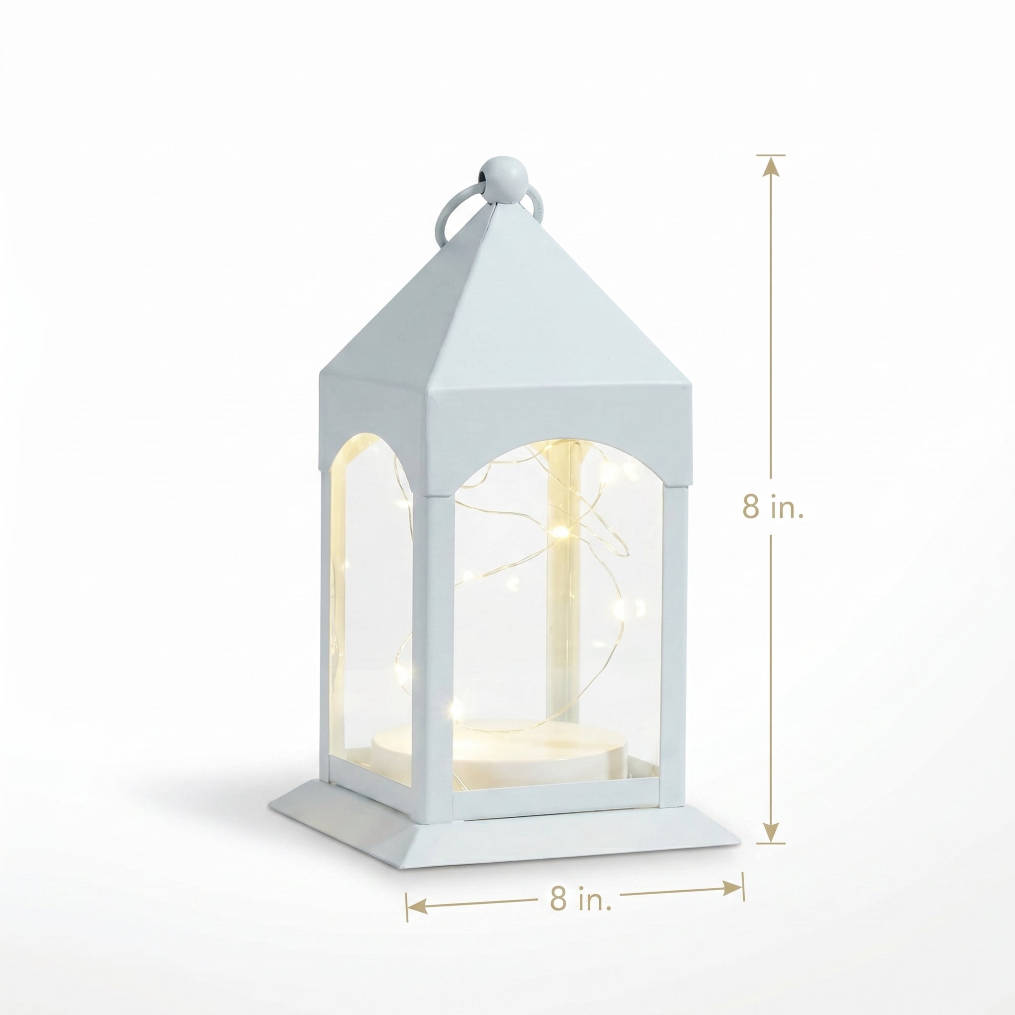 Elegant 8'' LED Decorative Lantern