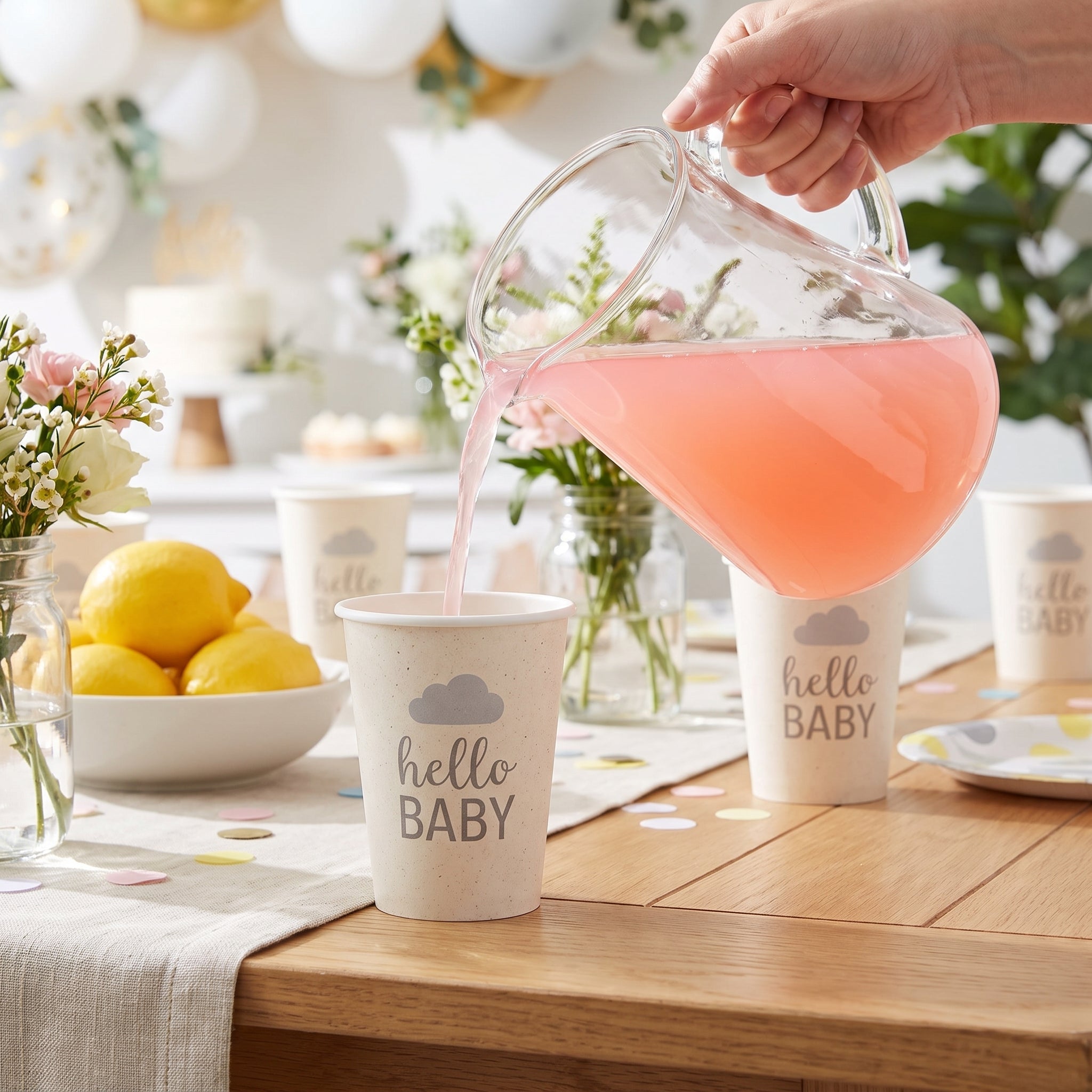 Ginger Ray "Hello Baby" 12oz Paper Cups