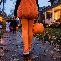 Kids' Orange Footless Tights - One Size