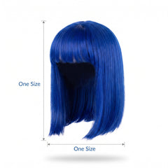 Royal Blue Long Bob Wig - Trendy Costume Accessory