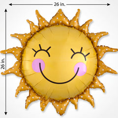Smiling Sun Foil Balloon - 26 Inch